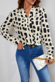 V Neck Printing Blouse
