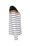 Color Block Stripe Long Sleeves Top