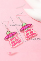 Letter Print Earrings MOQ 5pcs