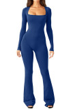 Square Neck Slim Fit One Piece Jumpsuit