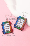 Letter Print Earrings MOQ 5pcs