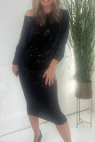 Sequin Glitter Bling Evening Dress