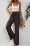 Plain High Waist Wide Leg Pants