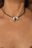 Heart Pendant Cord Necklace MOQ 5pcs