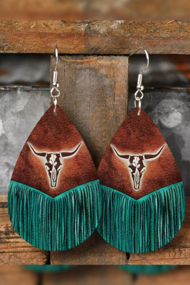 Western Bull Skull Earrings