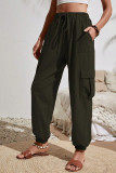 High Waist Drawstring Pockets Jogger Pants