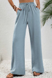 Plain High Waist Wide Leg Pants