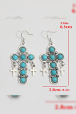 Boho Turquoise Cross Earrings