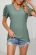Eyelet Puff Sleeves Plain Top