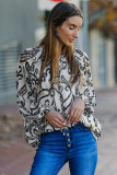 Multicolour Boho Flower Print Casual Blouse