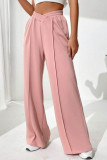 High Waist Plain Wide Leg Pants