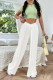 High Waist Plain Wide Leg Pants