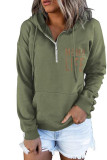 Mama Life Zipper Hooded Kangaroo Pockets Sweatshirt