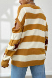 V Neck Stripe Pentagram Knitting Sweater