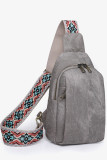 Double Zipper Leather Sling Bag