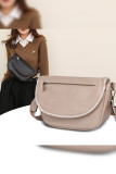 Plain Pu Leather Zipper Shoulder Bag