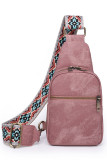 Leather Zipper Chest Bag
