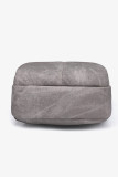 Double Zipper Leather Sling Bag
