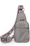 Leather Zipper Chest Bag