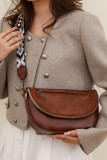 Plain Pu Leather Zipper Shoulder Bag