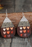 Valentine Heart Leopard PU Earrings