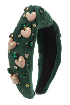 Hearts And Stone Pendant Headband MOQ 3pcs