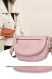Plain Pu Leather Zipper Shoulder Bag