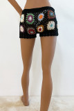 Crochet Flower Knit Shorts