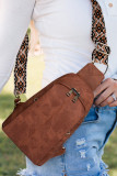 Double Zipper Leather Sling Bag