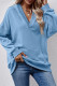 Plain V Neck Kangroo Pocket Oversize Hoodies