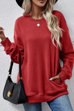 Plain Pockets Pullover Sweatshirt