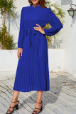 Puff Sleeves Tie Waist Smocked Dress