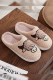 Western Bull Knit Plush Slippers