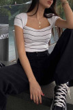 Plain Wide Leg Denim Pants
