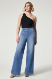 High Waist Distressed Denim Jeans
