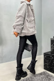 Winter Buttoned Pockets Fleece Coat