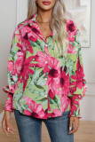 Flower Print Button Up Shirt