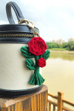 Knit Rose Keychain MOQ 5pcs