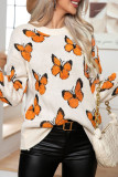 Butterfly Knit Pullover Sweater