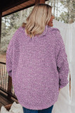 Bonbon Open Front Knit Plus Size Cozy Cardigan