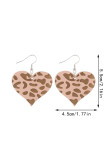 Heart Shape Wooden Earrings