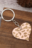Wooden Heart Print Keychain MOQ 5pcs