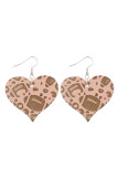 Heart Shape Wooden Earrings