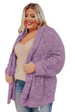 Bonbon Open Front Knit Plus Size Cozy Cardigan