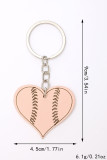 Wooden Heart Print Keychain MOQ 5pcs