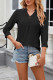 Eyelet V Neck 3/4 Sleeves Top