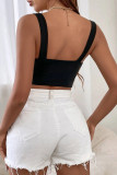 Black Crop Tank Top
