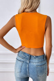 Black Knitting Crop Top
