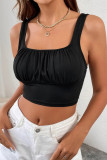 Black Crop Tank Top