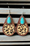 Western Turquoise Leopard Earrings